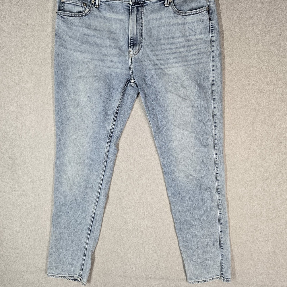 Abercrombie & Fitch Men Jeans 40W 34L Light Blue Denim Skinny Stretch